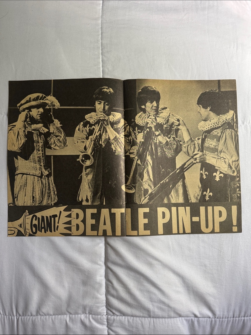 Vintage 1964 Beatles centerfold Poster from DIG Magazine